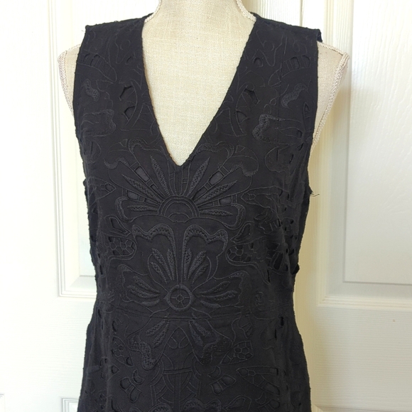 Theory Jemion Eyelet Black Dress - Picture 7 of 11